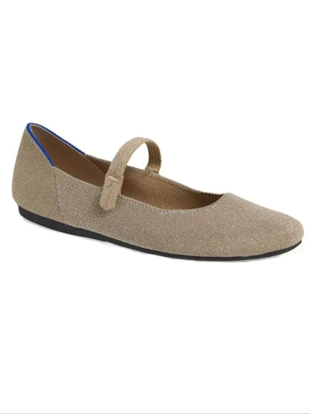Rothy's The Square Mary Jane Flats Size 7.5 Brut Sparkle Knit Comfort NEW
